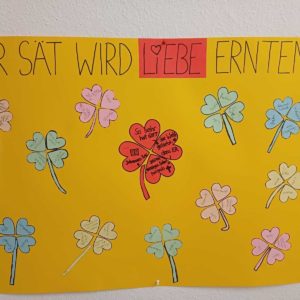 Ideenplakat zum Thema: Liebe sähen